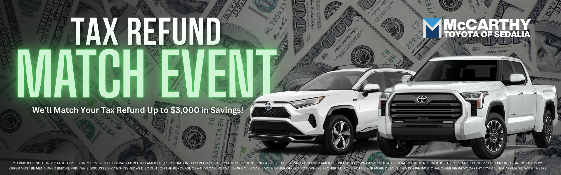 Tax return match event